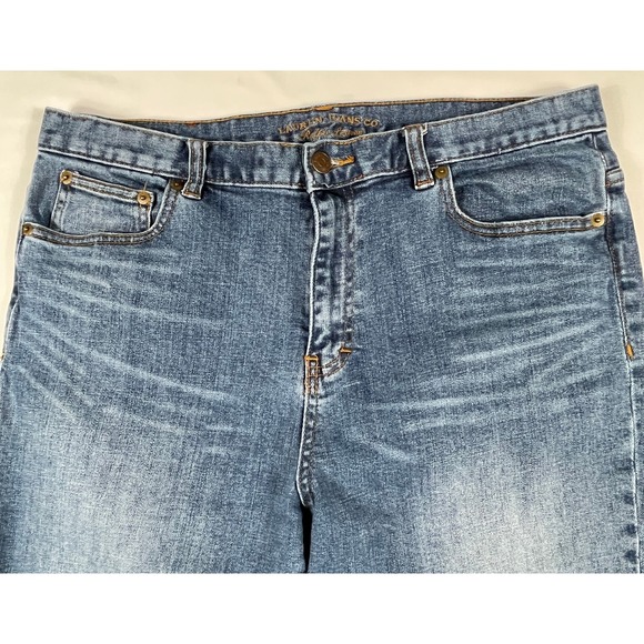Ralph Lauren Jeans Women's 14 Classic Straight High Rise Denim Whiskering Detail - Picture 3 of 14